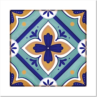 Geometric marrocan tile Posters and Art